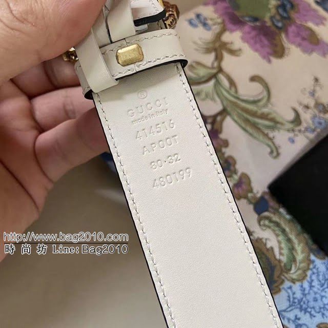 Gucci女士皮帶 古奇彩鑽雙面牛皮腰帶  jjp1554